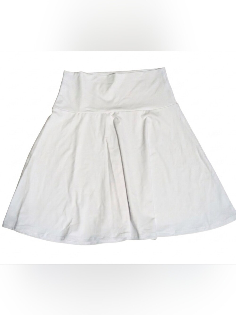 Susana Monaco NWT High Waist Flare Skirt Medium Sugar White Stretch Mini Jersey